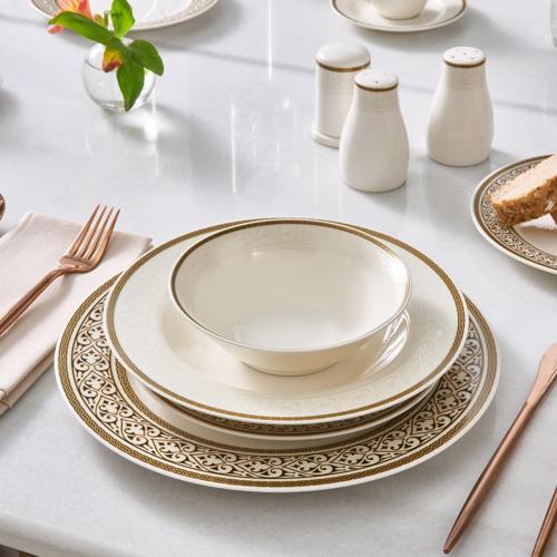 Elegance Bone Rule 71 Parça 12 Kişilik Yemek Takımı Gold