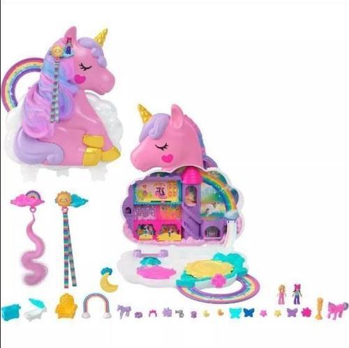 Polly Pocket Tek Boynuzlu Atın Gökkuşağı Salonu HKV51 Lisanslı Ürün