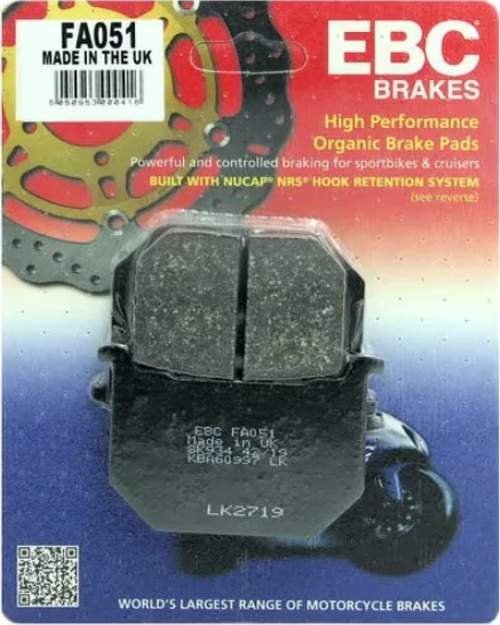 Fa051 1985-1997 Suzuki GN 250 Uyumlu Ön Fren Balatası Organik Balata