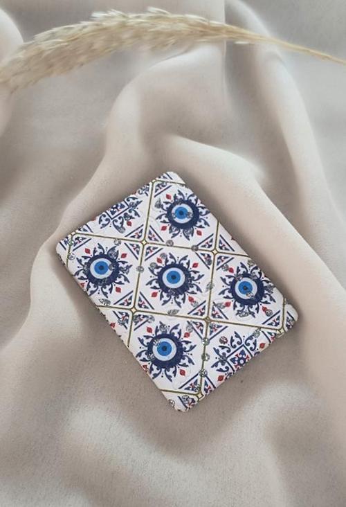 Ayna Cep Aynası Nazar Kötü Göz Kovucu Model Makyaj El Aynası Çanta Seyahat Taşınabilir             