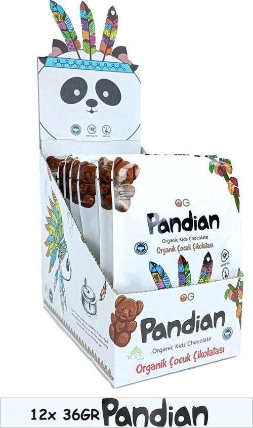 12'li Pandian Organik Çocuk Çikolatası 36 Gr