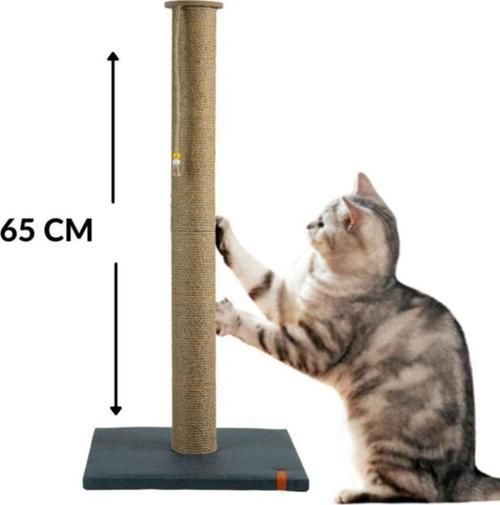 65 cm Büyük Kedi Tırmalam Tahtası Catnipli Uzun Tırmalama Tahtası Lacivert