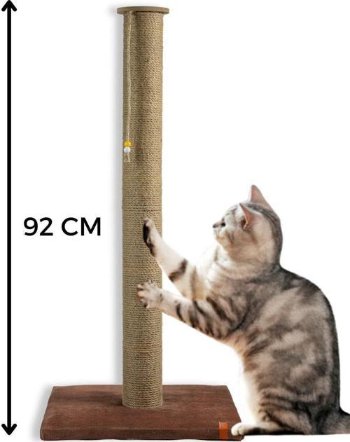 90 cm Büyük Kedi Tırmalam Tahtası Catnipli Uzun Tırmalama Tahtası Kahverengi