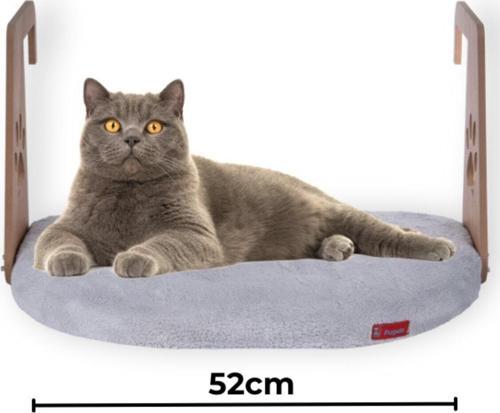 Kalorifer Petek Radyatör Yatağı Kedi Köpek Geniş Kalorifer Yatağı Peluş Gri Renkte