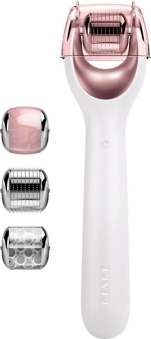 Mikro İğneli, Buz Başlığı, Pembe Kuvars Başlıklı Dermaroller Cihaz | MicroNeedle Face Roller