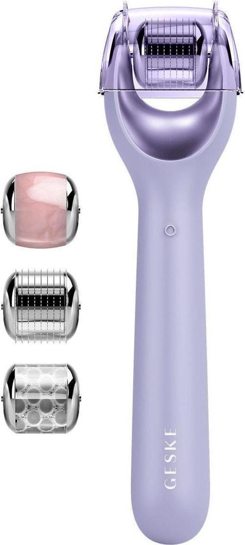 Mikro İğneli, Buz Başlığı, Pembe Kuvars Başlıklı Dermaroller Cihaz | MicroNeedle Face Roller