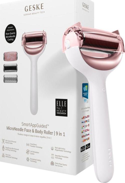 Mikro İğneli, Buz Başlığı, Pembe Kuvars Başlıklı Dermaroller | MicroNeedle Face & Body Roller