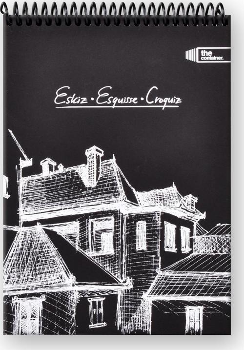 The Container Esguisse Eskiz Defteri - A5 Siyah