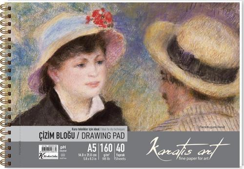 160Gr A5 20 Yp. Spiralli Çizim Blok