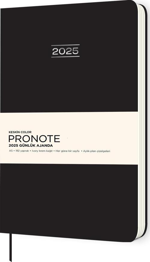 Keskin 2025-A5 Pronote Günlük Ajanda - Siyah