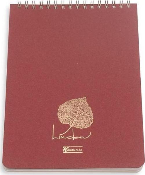 A6 Çizgili Linden Bloknot-Kırmızı
