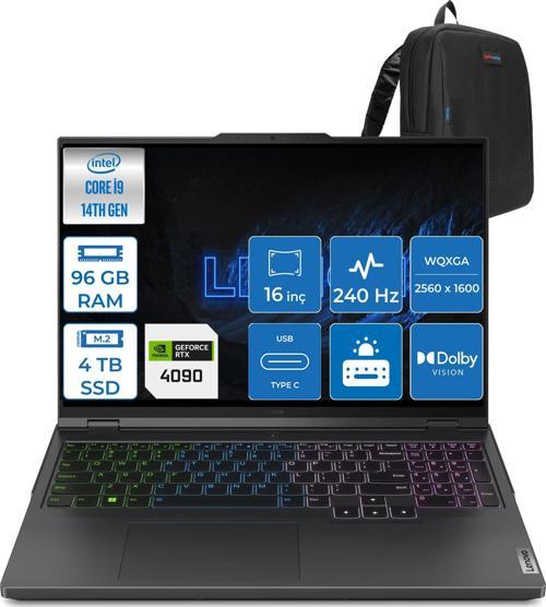 Legion Pro 7 I9-14900HX 96GB 4TB SSD 16GB/RTX4090/175W 16" 240Hz 500NITS Hdr Wqxga Freedos L83DE002XTR25