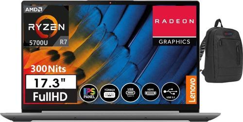 Ideapad 3 17ALC Amd Ryzen 7 5700U 8GB 256GB SSD 17,3" Dos IPS FHD Dizüstü Bilgisayar 882KV00EYTX01