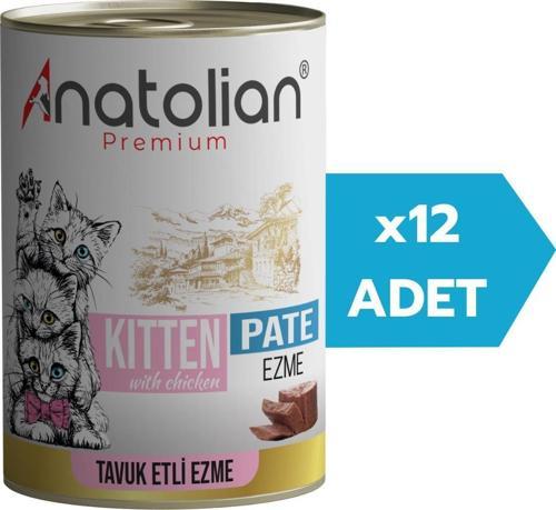 Kitten Chicken Pate Tavuklu Ezme Yavru Kedi Konservesi 400 gr x 12 Adet