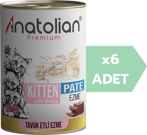 Kitten Chicken Pate Tavuklu Ezme Yavru Kedi Konservesi 400 gr x 6 Adet