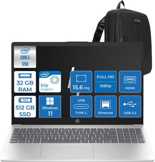 15-FD1006NT Intel CoreI5 120U 32GB 512GB SSD 15.6" FHD Intel Xe Graphics Windows 11Pro H9Y8V4EAWP08