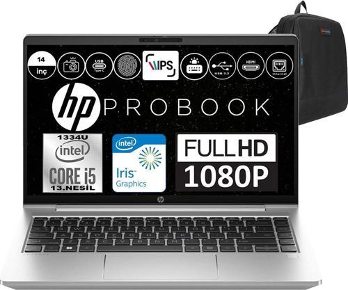 Probook 440 G10 Intel Core I5 1334U 32GB 512GB SSD Intel® Iris® Xᵉ Windows 11 Pro 14" Fhd Taşınabilir Bilgisayar 9B9F8EAP10 + Weblegelsin Çanta