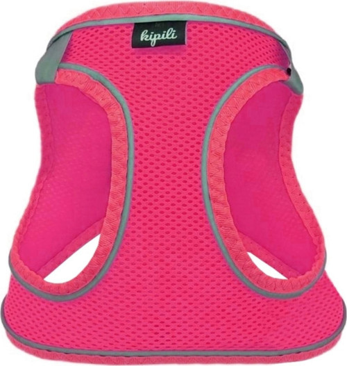 Üç Kilitli Sportif Kedi Köpek Göğüs Tasması 20-24 cm XXX-Small Pembe