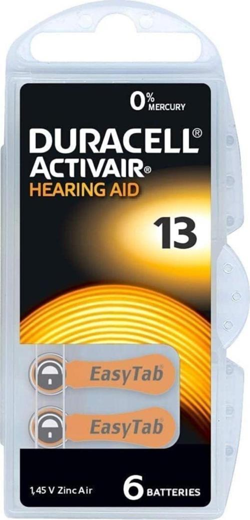13 Hearing Aid Batteries Orange Tab Activair 1.45v Easytab A+ 30