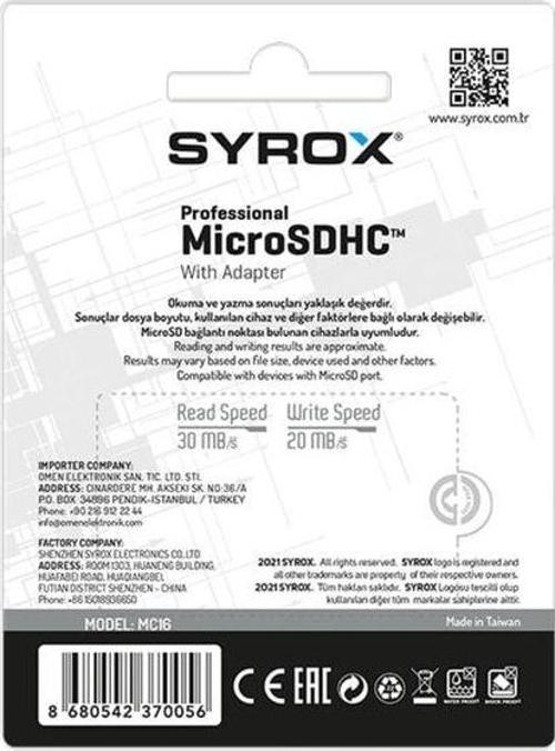 Mc16 16gb Micro Sd Hafıza Kartı