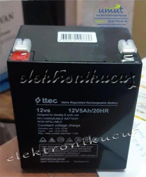12V5AH/20HR Akü 12V 5AH Akü 12VOLT 5AMPER Kuru Tip BakıMsiz