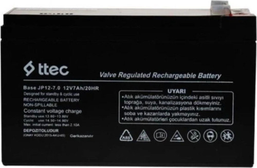 12 Volt 7 Amper - 12V 7AH Kuru Akü Alarm Ups Güç Kaynağı Ilaçla Ma Makinesi