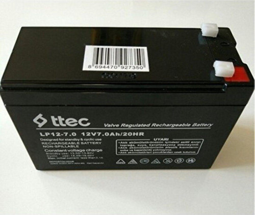 12v 7ah 12 Volt 7ah Amper Kuru Tip Bakimsiz Akü Pil Batarya 65 X 150 X 95 Mm