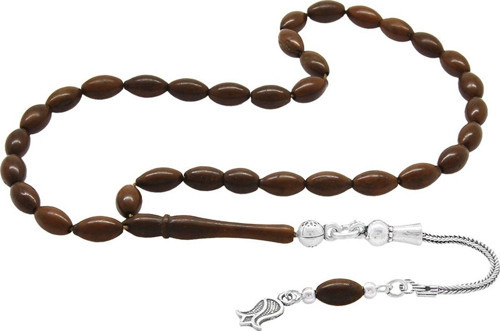 925 Ayar Gümüş Lale Püsküllü Arpa Kesim Kuka Tesbih