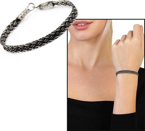 El İşçiliği Modern Tasarım 1000 Ayar Gümüş Kazaz Kadın Bileklik