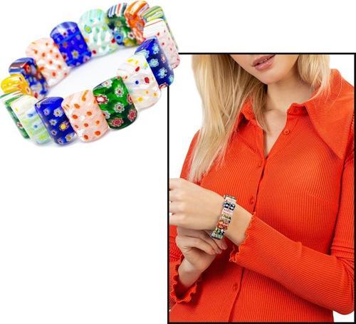 El İşçiliği Murano Cam Sanatı Çakra Tasarım Rolex Kadın Bileklik