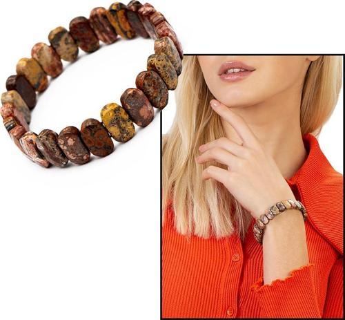 Renkli Jasper Doğaltaş Rolex Kadın Bileklik