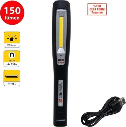 R10-Mnı1 Şarjlı Kalem Tip Mini Led El Feneri 150 Lümen