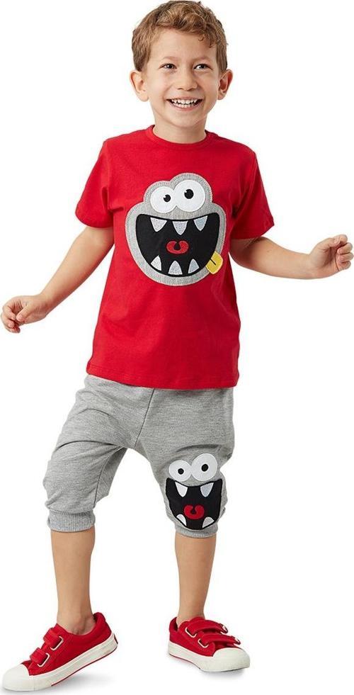 Kahkaha Erkek Çocuk Yazlık T-shirt Kapri Şort Takım