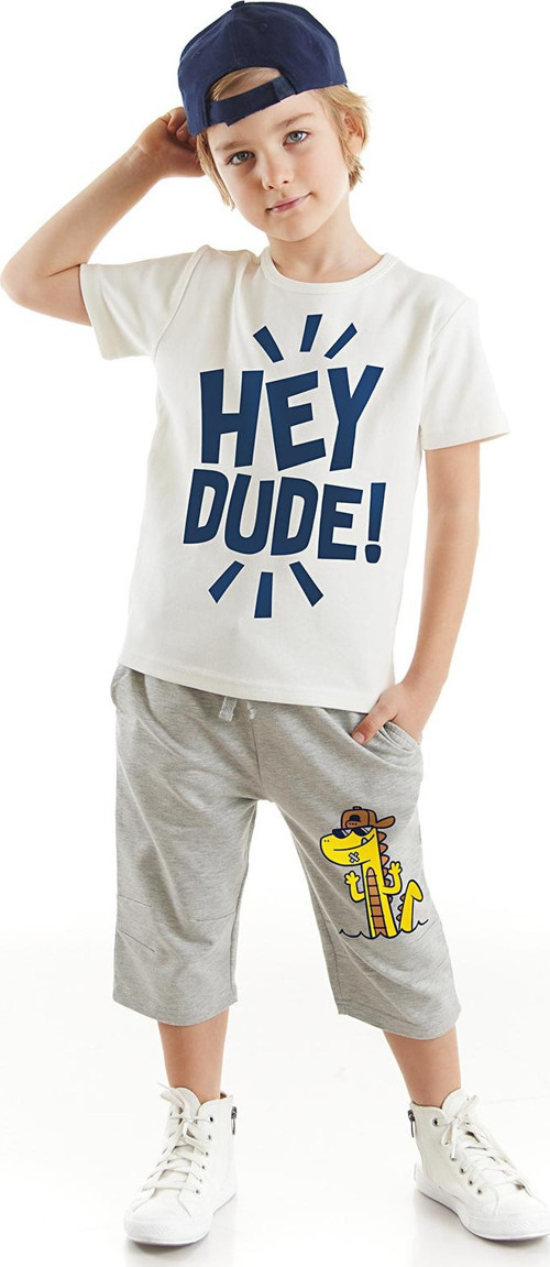 Hey Dude Erkek Çocuk T-shirt Kapri Şort Takım