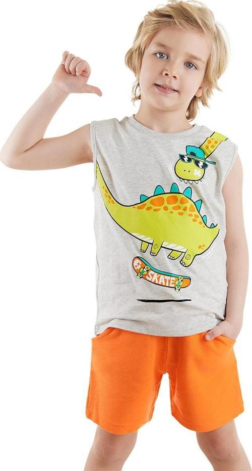 Kaykay Dino Erkek Çocuk Yazlık Kolsuz T-shirt Şort Takım