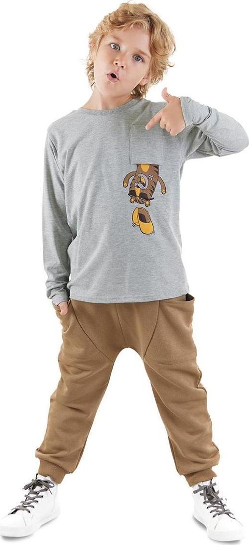 Cepte Kaplan Erkek Çocuk T-shirt Eşofman Altı Takım