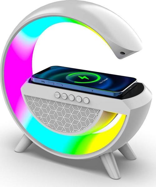 G Bluetooth Hoparlörlü Kablosuz Şarj Özellikli Masa ve Gece Lambası