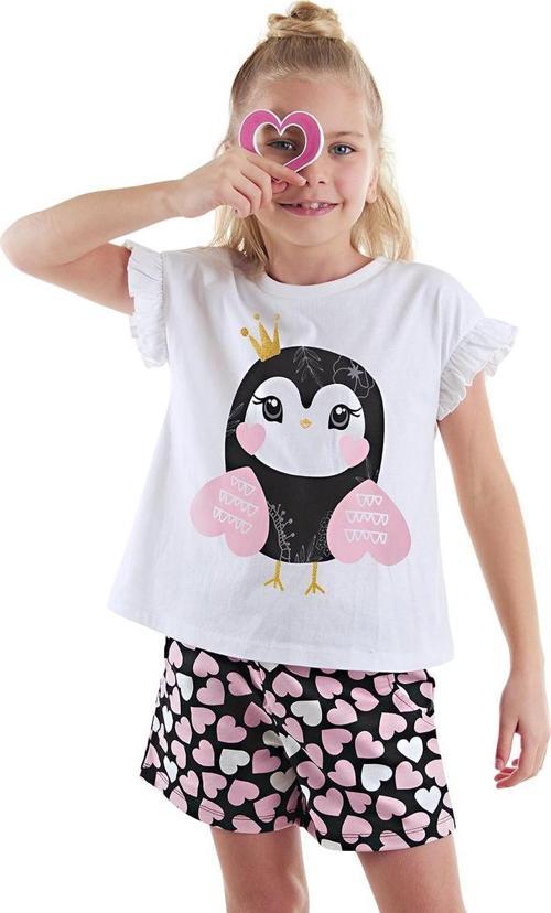 Kalpli Baykuş Kız Çocuk Yazlık T-shirt Şort Takım