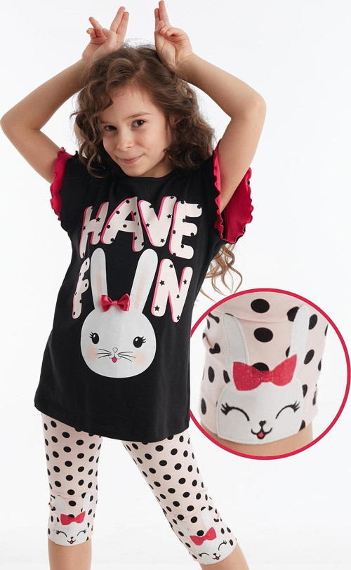 Bunny Fun Kız Çocuk T-shirt Tayt Takım