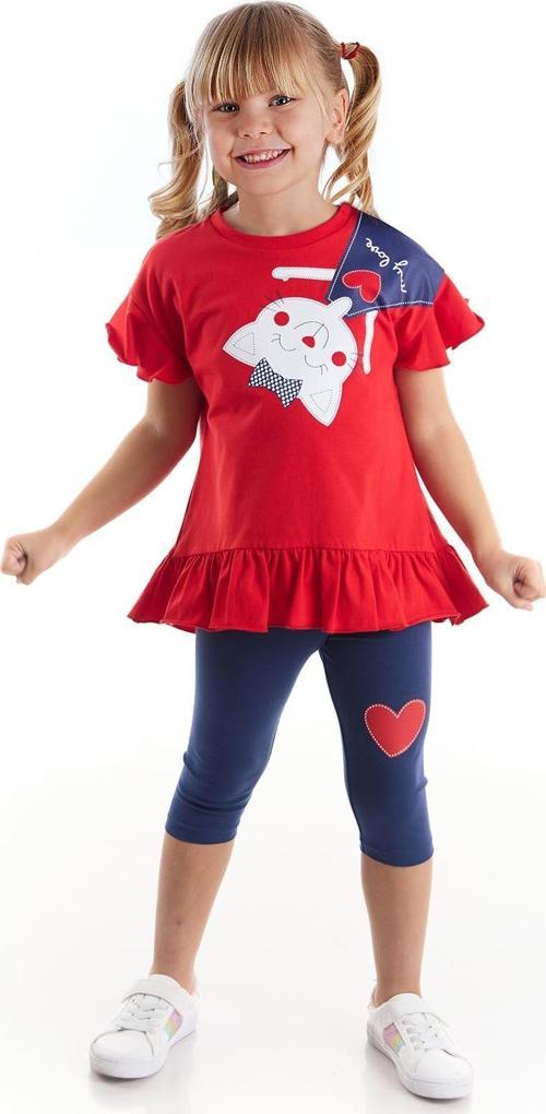 Yaramaz Kedi Kız Çocuk T-shirt Tayt Takım