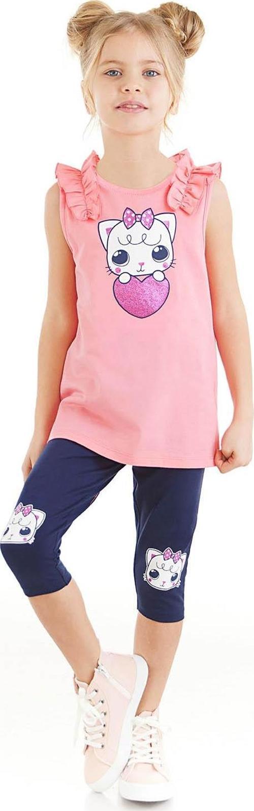 Kedicik Kız Çocuk T-shirt Tayt Takım