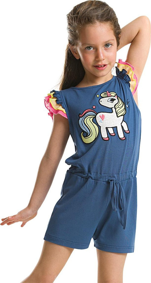 Unicorn Fırfırlı Kız Çocuk Tulum