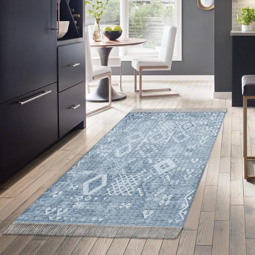 Kaymaz Taban Djt Mutfak Halısı Star Pamuk Saçaklı İskandinav F5137