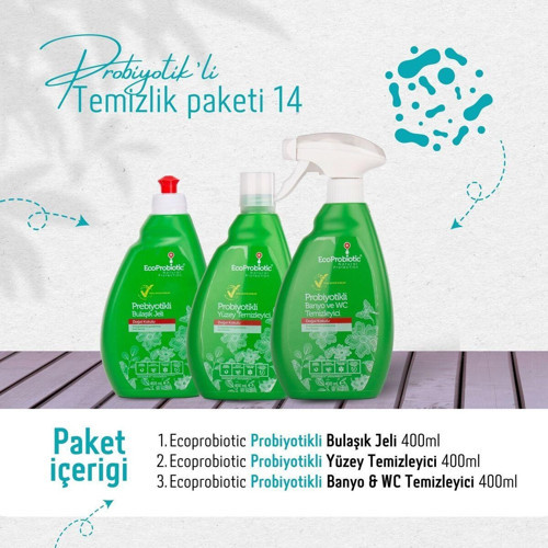 Avantajlı 3 Lü Set Probiyotikli Temizlik Ürünleri Kimyasal Içermeyen Uzun Süreli Etki