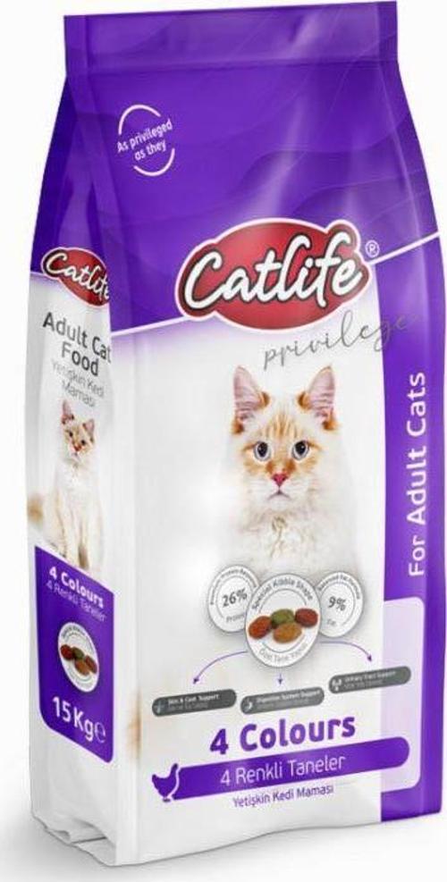 TAVUKLU MULTİCOLOR YETİŞKİN KEDİ MAMASI 15KG