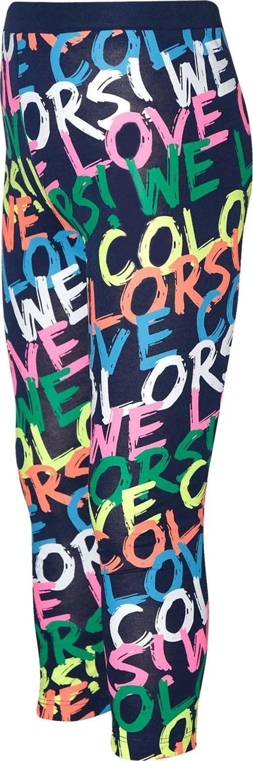 Açık Lacivert We Love Colors Baskılı Kız Çocuk Mevsimlik Tayt