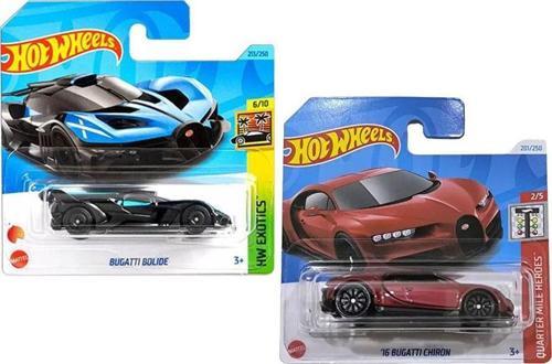 2 Araç Bugatti Set - Chiron & Bolide (1/64)