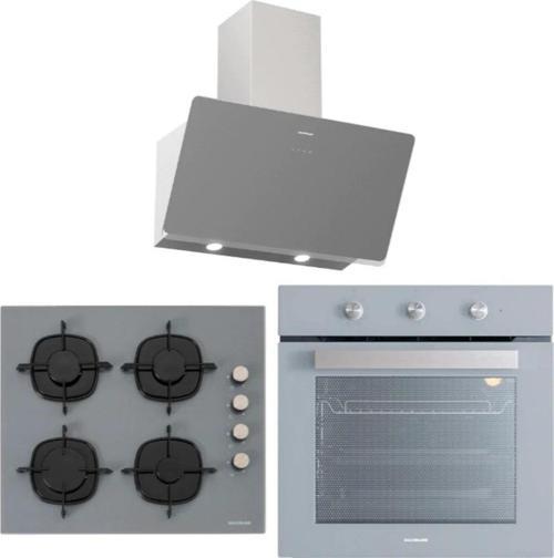 BO6503S01 - CS5335S01 - 3457 Soho 60 Gri Cam Ankastre Set