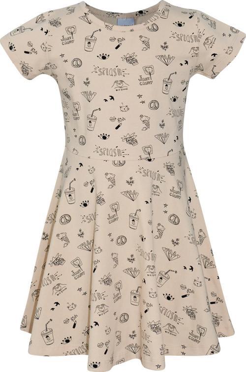 Summer Dream Kız Çocuk Desenli Kısa Kollu Elbise