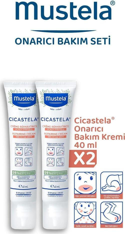 Cicastela Onarıcı Bakım Kremi 40 ml 2 Adet